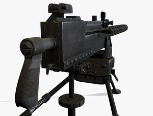 m1919 browning machine gun 3d model