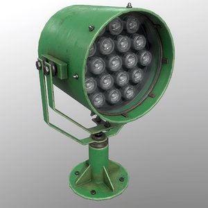 3D searchlight v 1 green model