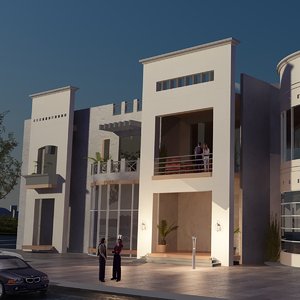 revit villa 3D model