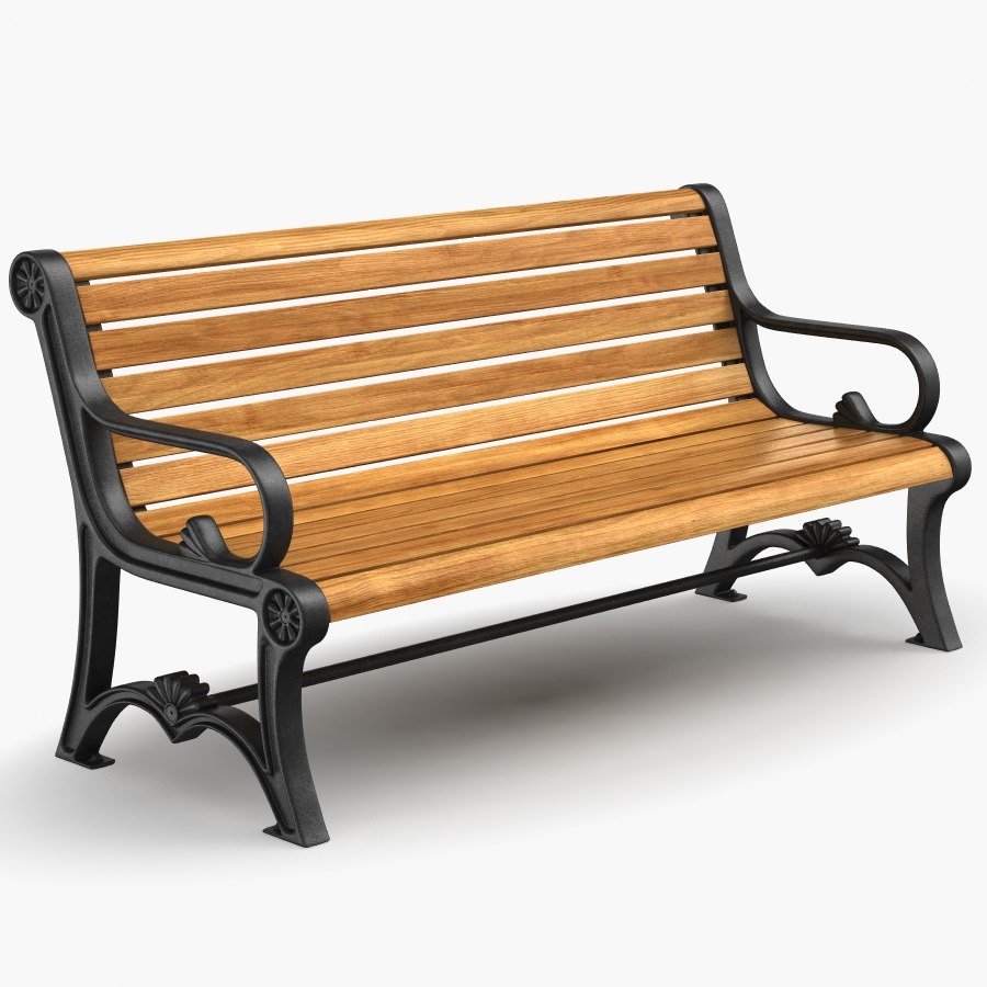 Park bench 3D model TurboSquid 1495842