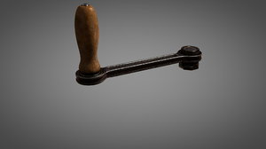 crank handle hand 3D model