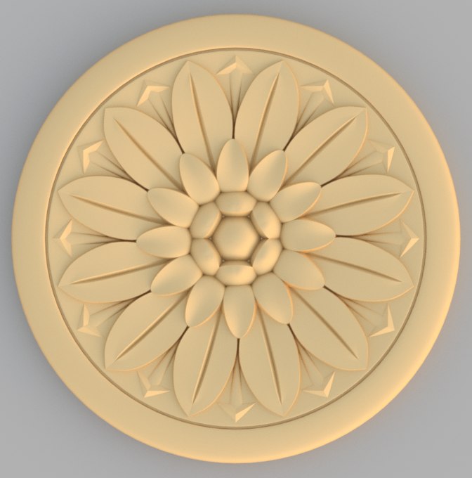 Flower rosette model - TurboSquid 1496839