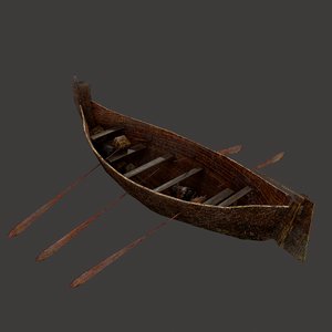 3D model viking boat