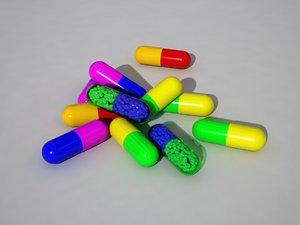 vitamins capsules 3D model