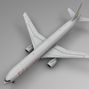3D ethiopian airlines boeing 777-300er
