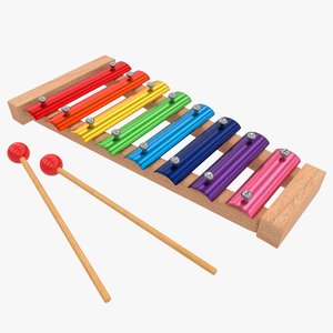 xylophone kids musical toy 3D model