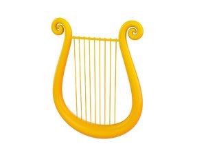 harp gold 3D model