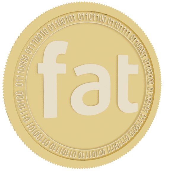 fatcoin gold coin 3D model