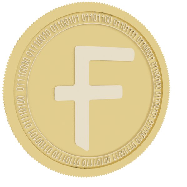 flexacoin gold coin 3D