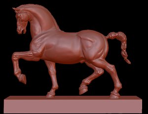 horse statue sculpture 3D model