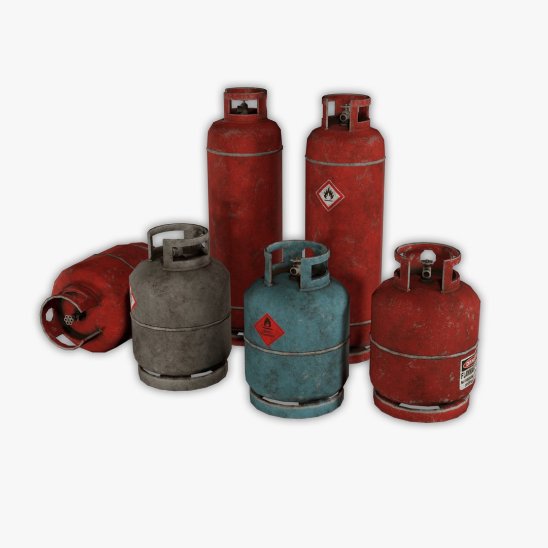 6 fuel gas tank 3D model TurboSquid 1497225