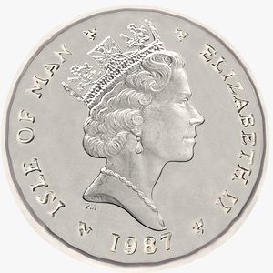 platinum quarter noble coin 3D