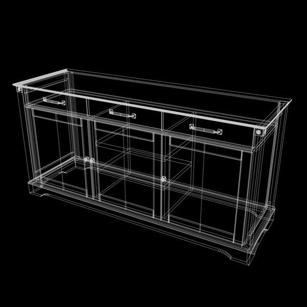 Sauder Carson Forge Möbel 3D-Modell - TurboSquid 1220519