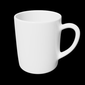 3D model mug ceramic white