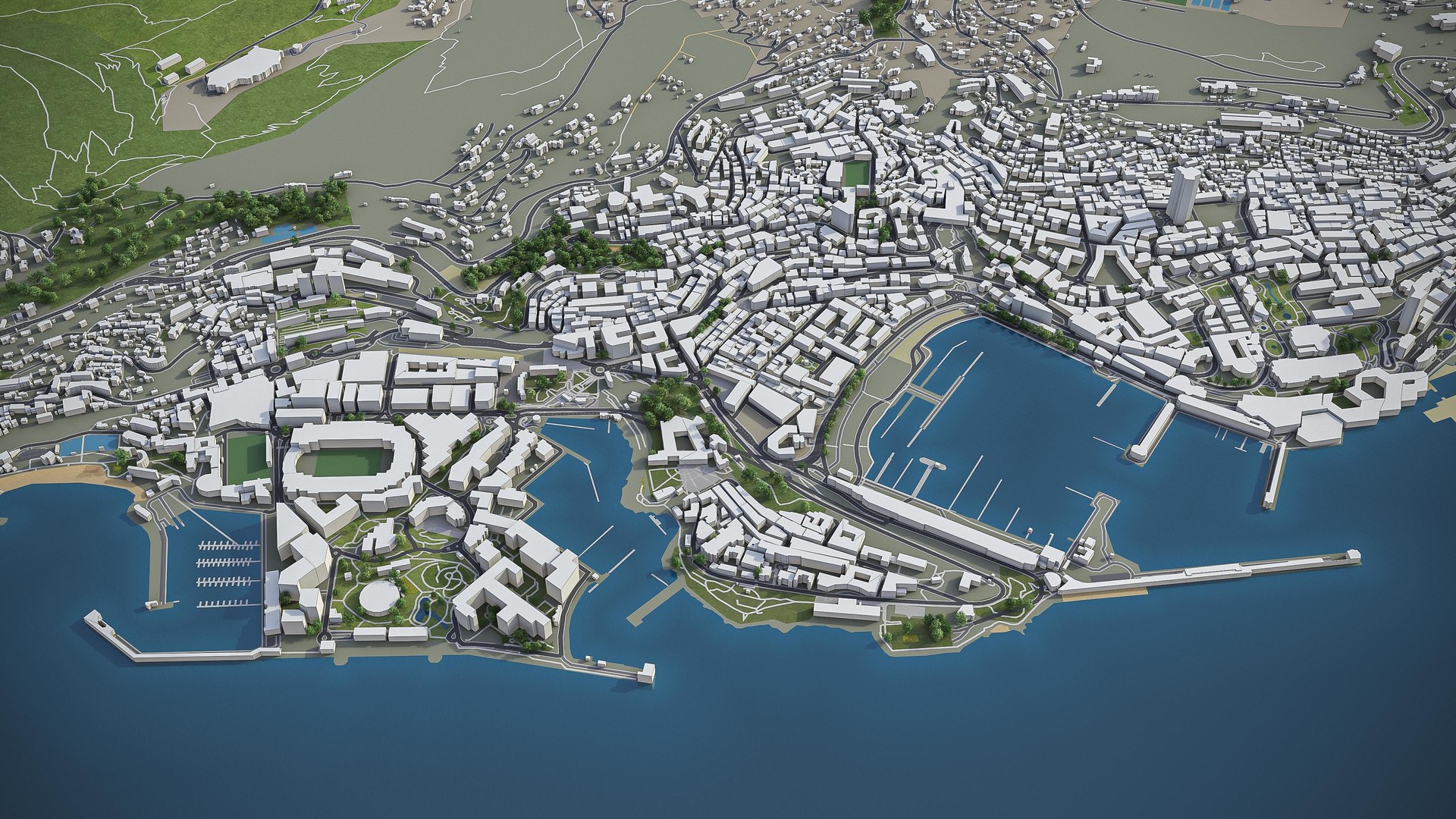 3d Monaco Surrounding - - Turbosquid 1497518