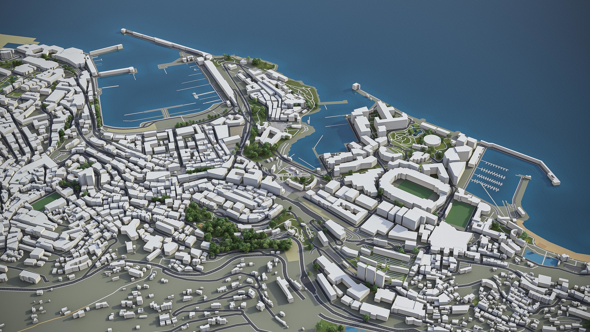 3D monaco surrounding - - TurboSquid 1497518