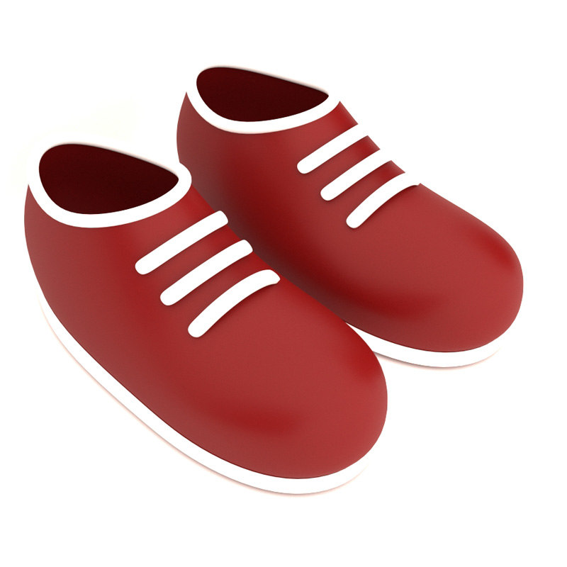 3D stylized cartoon baby shoes TurboSquid 1497527