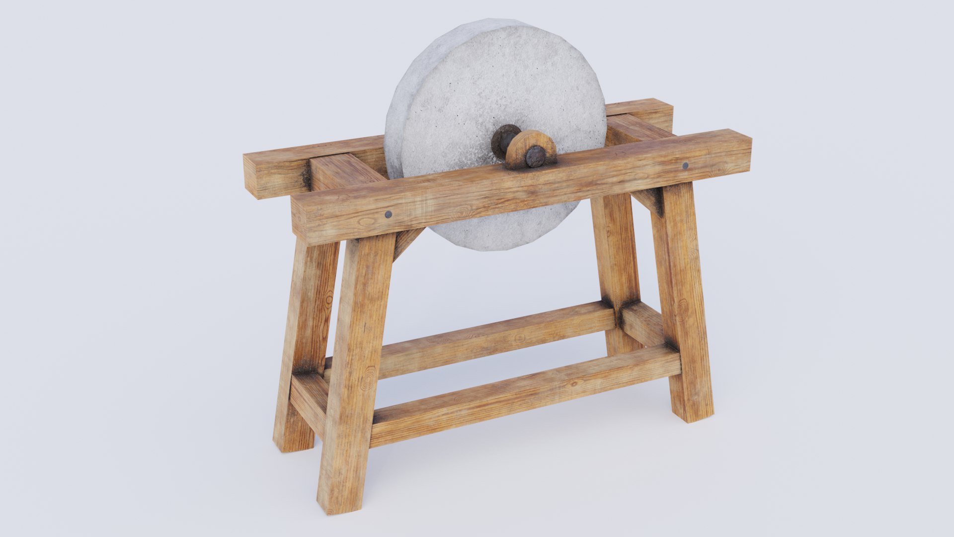 Medieval grindstone stone 3D model TurboSquid 1497763