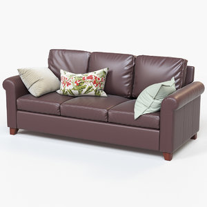 3D cameron roll arm upholstered model