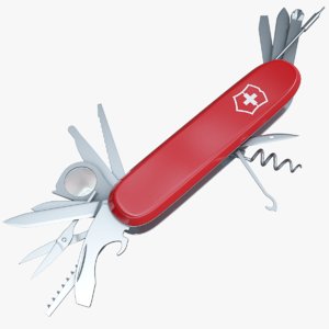 swiss army knife rigged 3D model