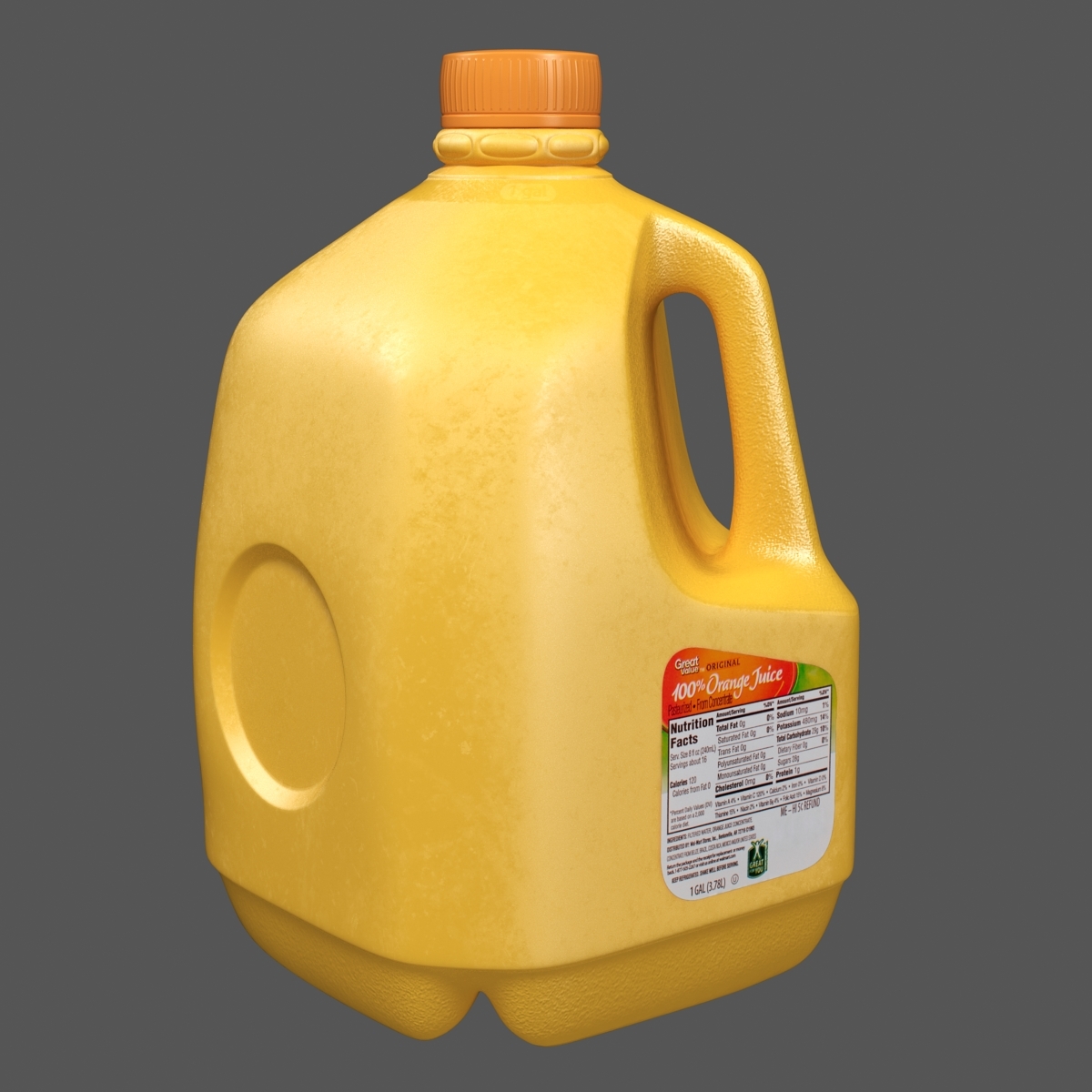 Orange juice gallon bottle model TurboSquid 1498094