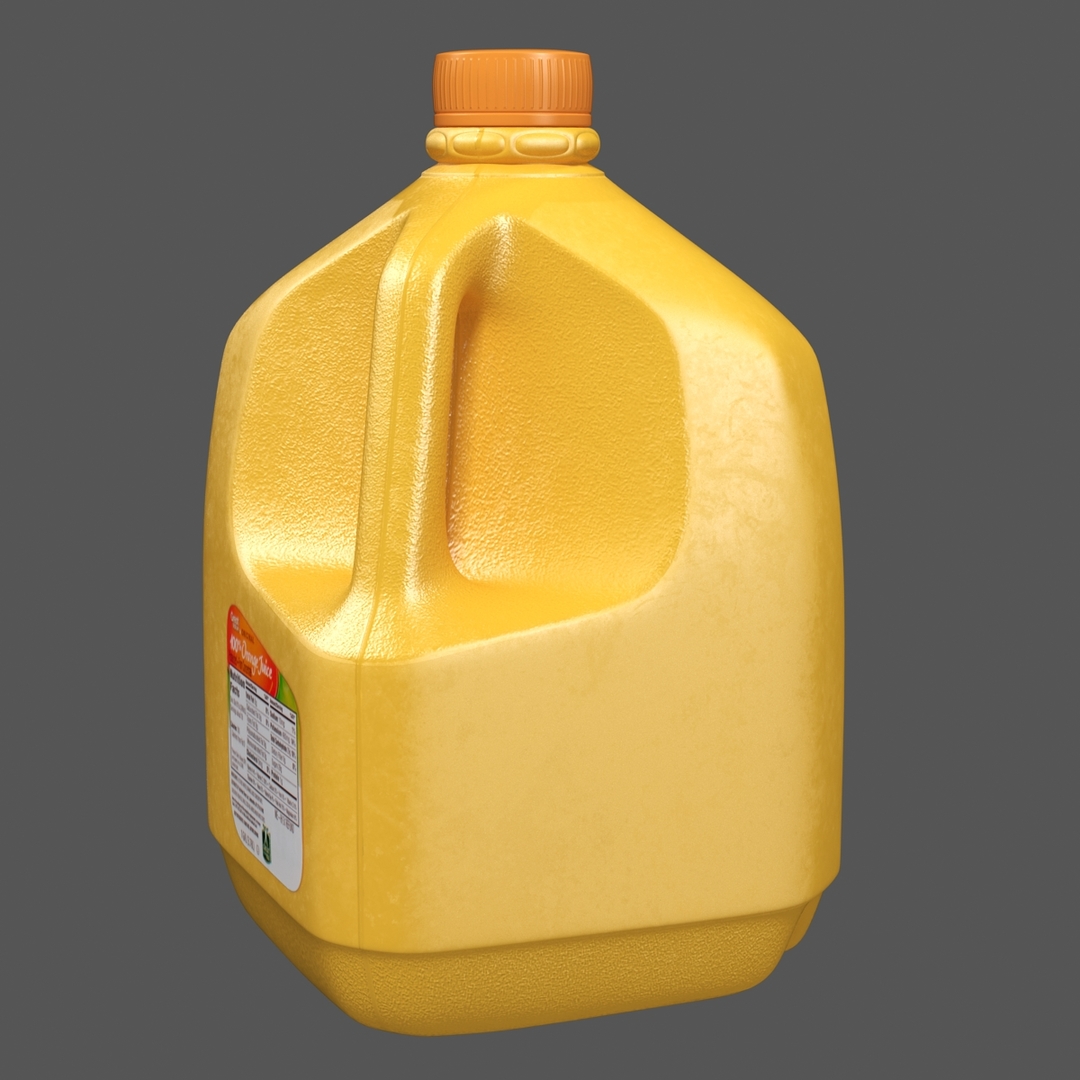 Orange juice gallon bottle model TurboSquid 1498094