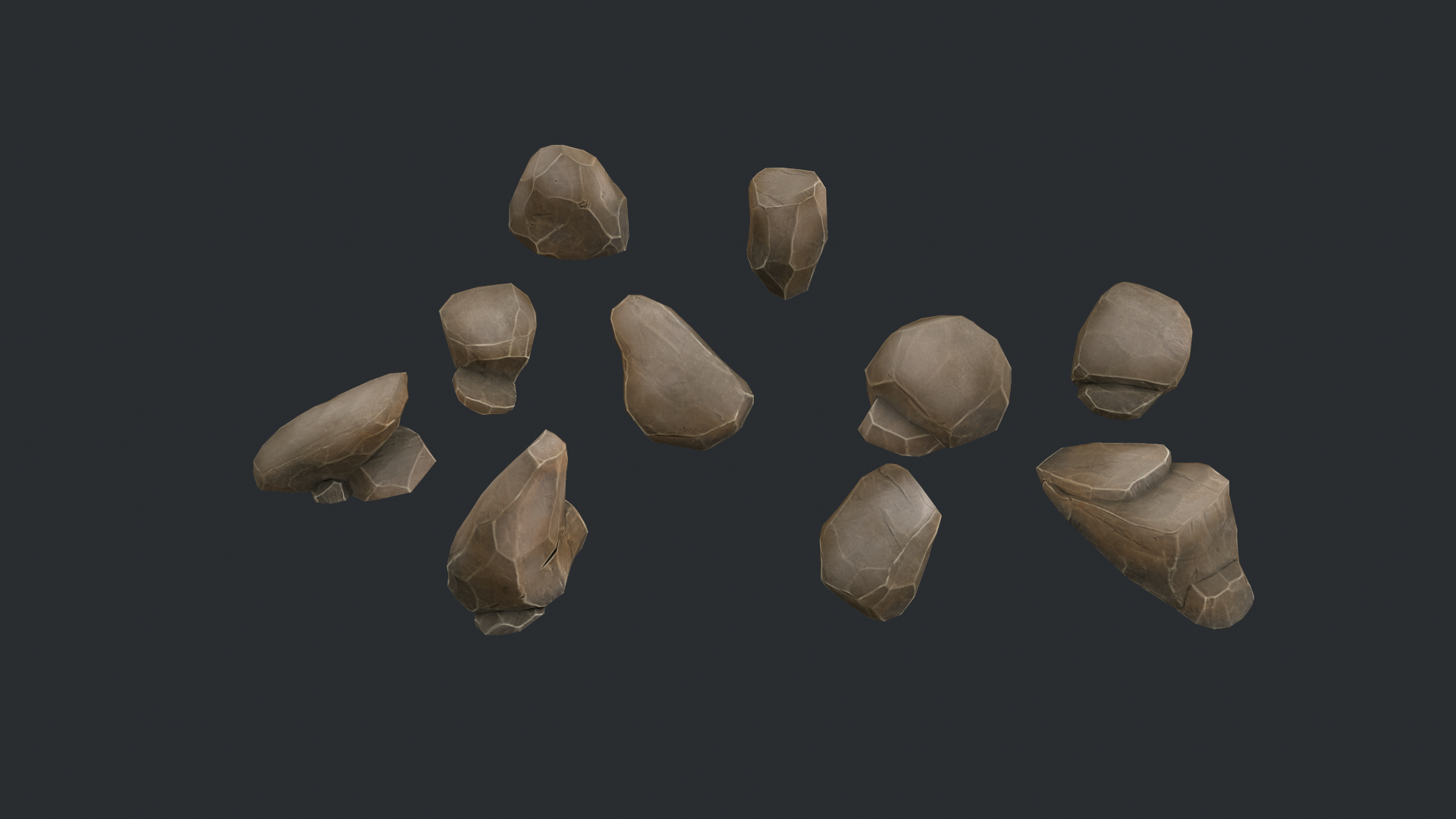 3D model stylized rocks pack stones - TurboSquid 1498162