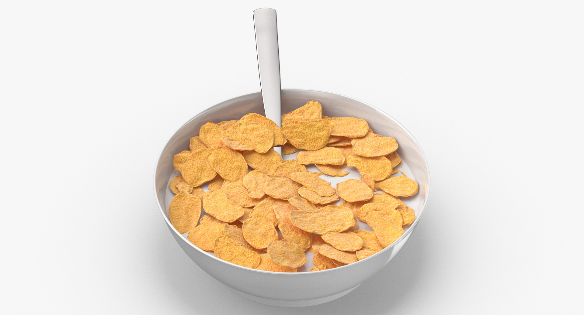 3D 2 bowls cereal spoons model - TurboSquid 1498455