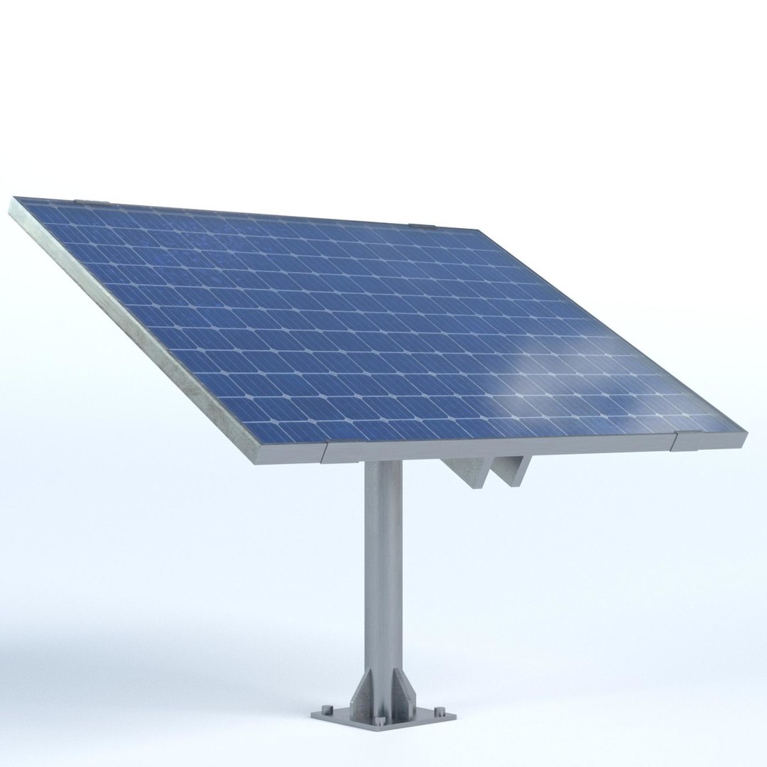 3D solar panel pole stand - TurboSquid 1498499