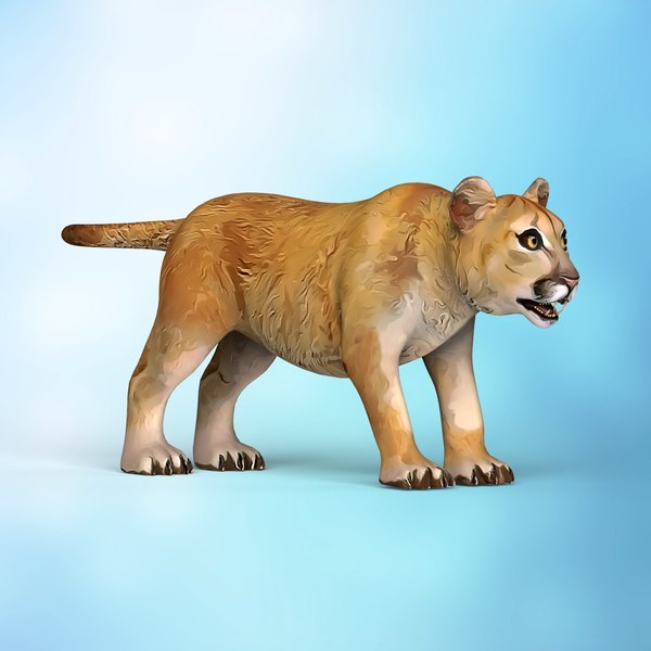 Modele 3d De Dessin Anime Bebe Lion Turbosquid