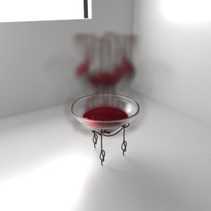3D glass potion mixing bowl