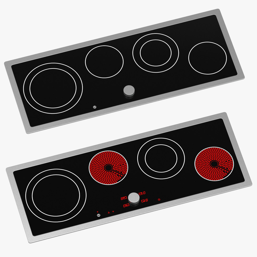 3D gaggenau electric cooktop TurboSquid 1499204