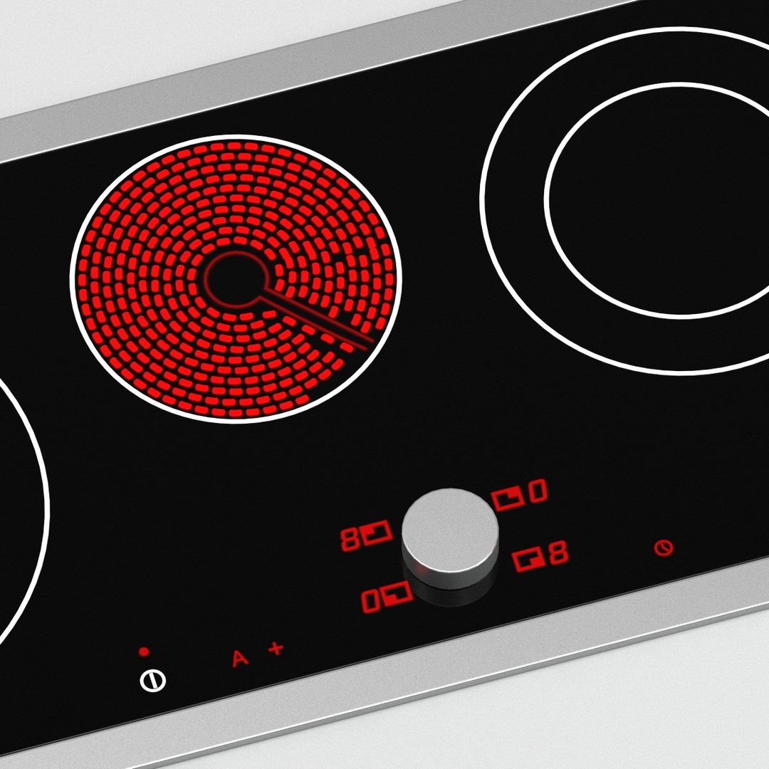 3D gaggenau electric cooktop TurboSquid 1499204