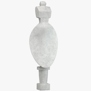 3D giacometti femme cuillere sculpture