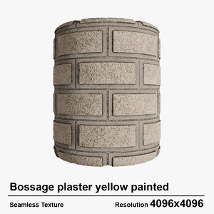 Bossage plaster yellow painted