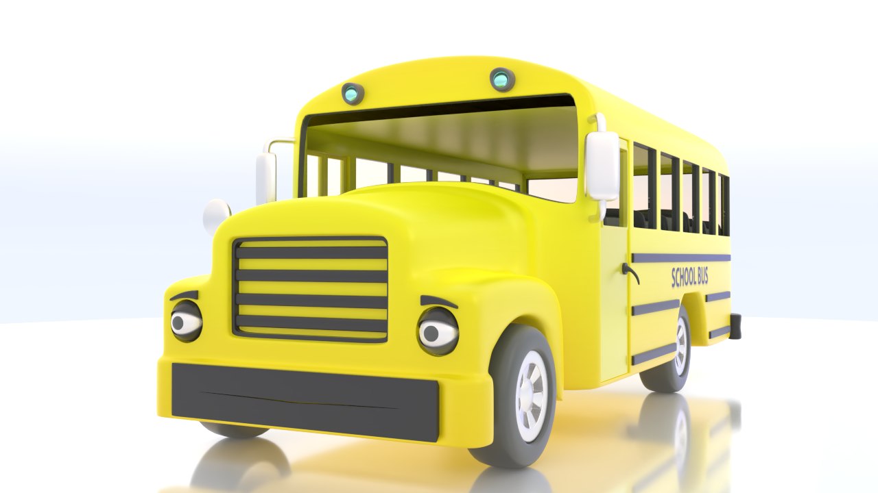 Cartoon toy school bus 3D model - TurboSquid 1499507