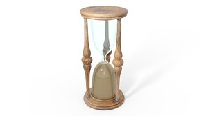 vintage hourglass 3D