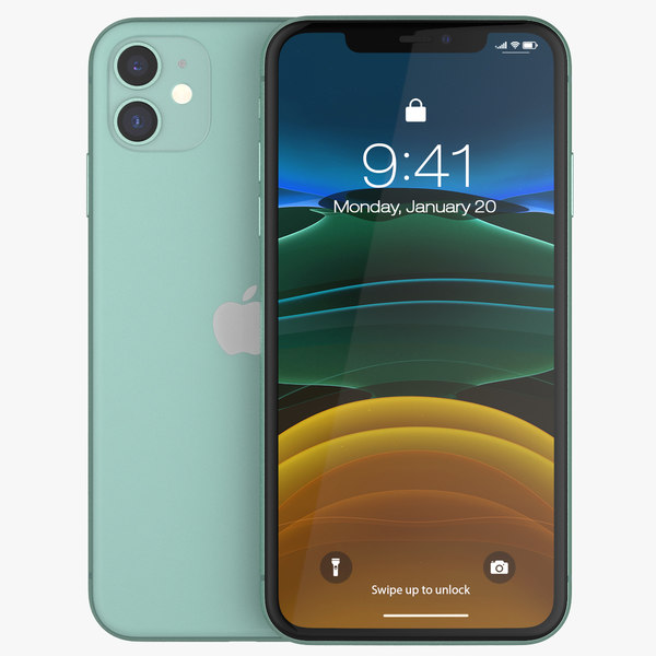 3d Model Iphone 11 Green Phones Turbosquid