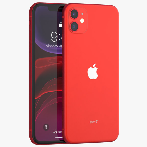 3d Iphone 11 Red Phones Turbosquid