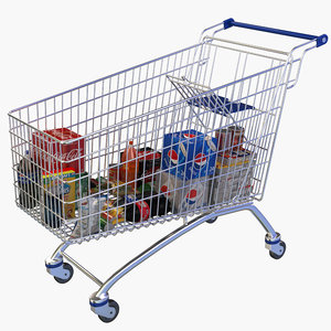 3D shopping cart model