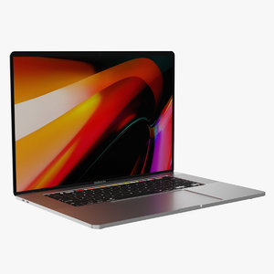 3D apple macbook pro 16 model