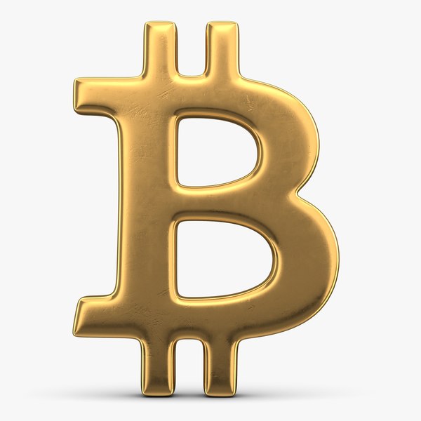 bitcoin sign symbol 3D model
