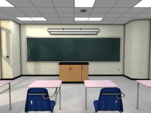 classroom class room 3d model
