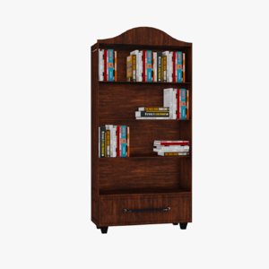 3D bookshelf book shelf