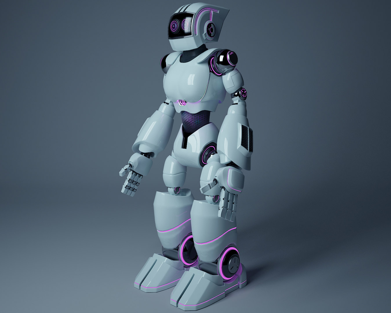 Female robot 3D model TurboSquid 1500087