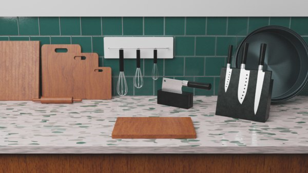 kitchenware counter 3d model