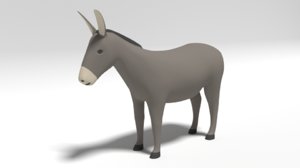 cartoon donkey 3D model