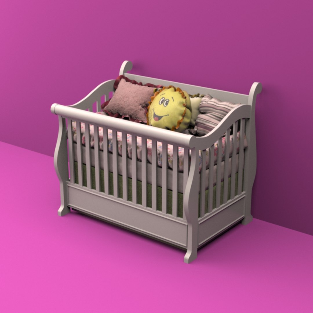 Baby bed 3D model TurboSquid 1500576