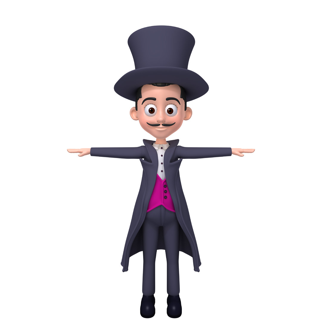 Magician Cartoon 3d Model - Turbosquid 1500655