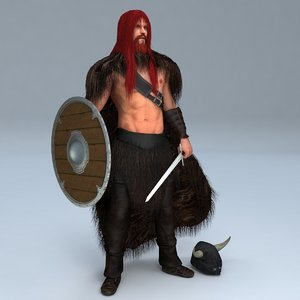 viking erik red rigged man model